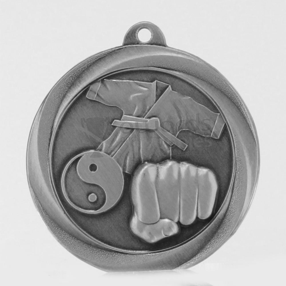 Econo Martial Arts Medal 50mm Silver
