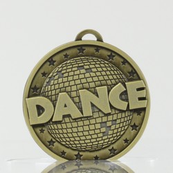Disco Dance Medal 50mm Gold